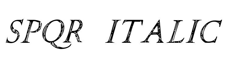 SPQR Italic Font