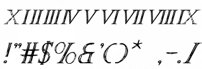 SPQR Italic Font OTHER CHARS