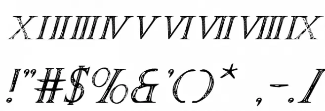 SPQR Italic Font OTHER CHARS