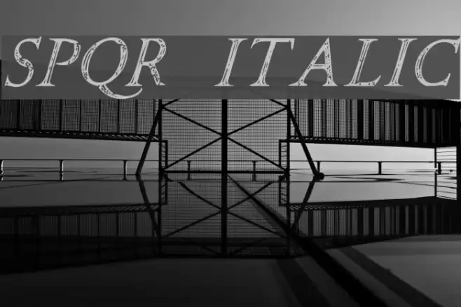 SPQR Italic Font examples