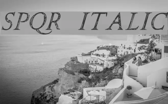 SPQR Italic Font examples