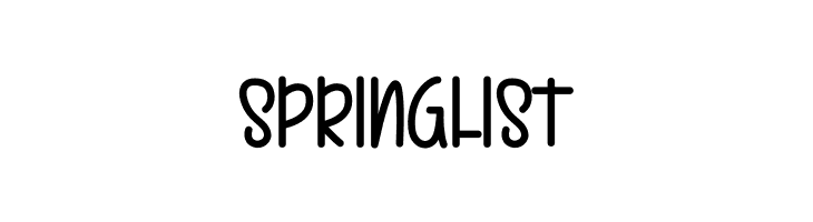 SPRING LIST  フリーフォントのダウンロード