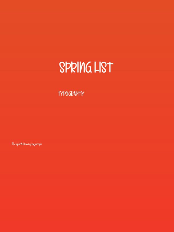 SPRING LIST Poster