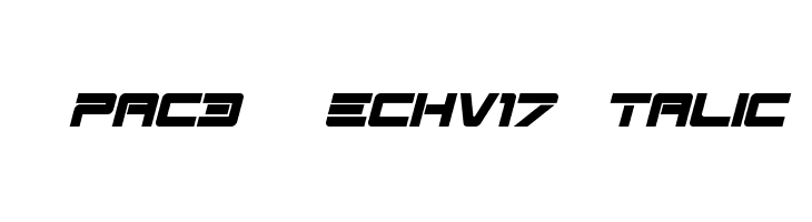 Spac3-Techv17-Italic फ़ॉन्ट