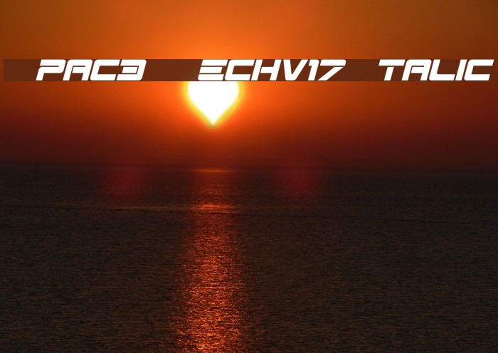 Spac3-Techv17-Italic Font examples