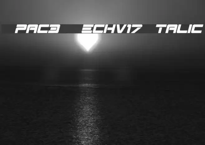 Spac3-Techv17-Italic Font examples