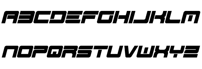 Spac3-Techv17-Italic Font LOWERCASE