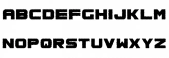 Spac3 halftone Schriftart Groß