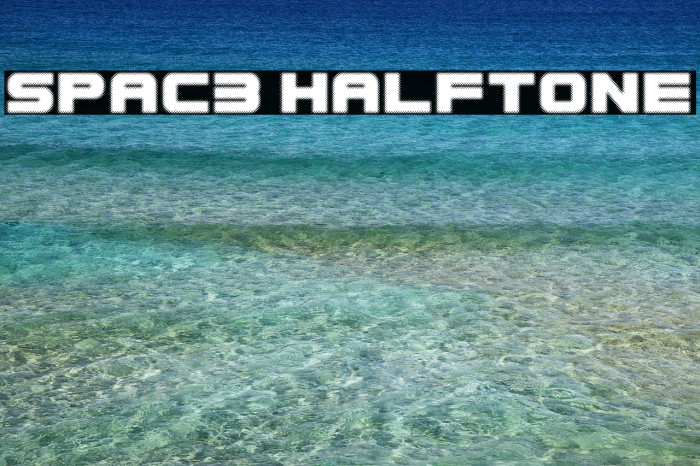 Spac3 halftone Font examples