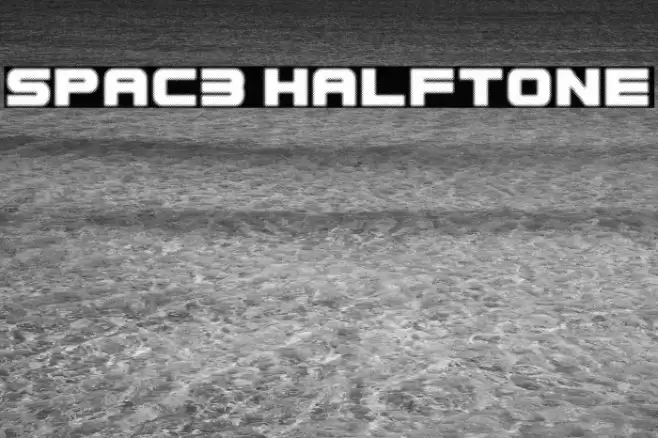 Spac3 halftone Font examples