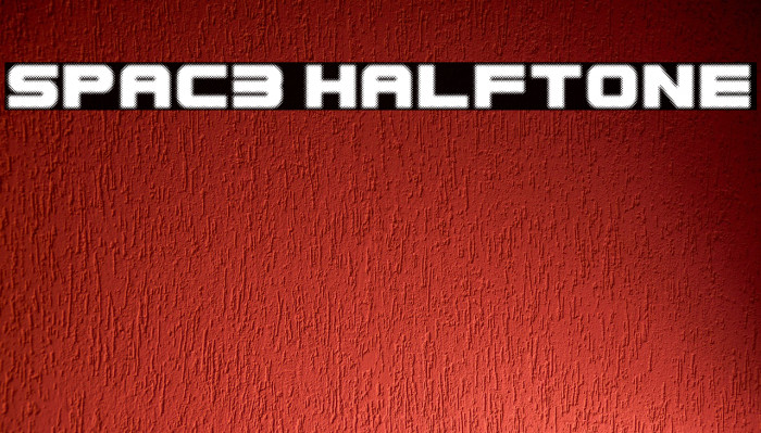 Spac3 halftone Font examples