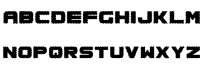 Spac3 halftone Font LOWERCASE