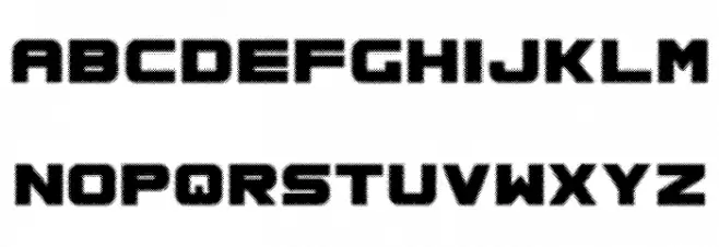 Spac3 halftone Schriftart Groß