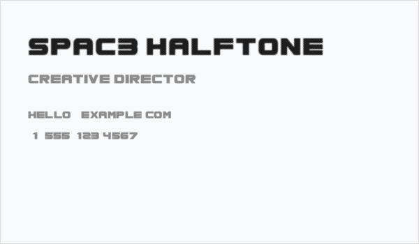 Spac3 halftone Business Card