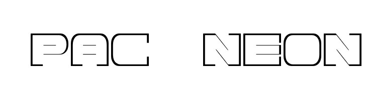 Spac3 neon फ़ॉन्ट