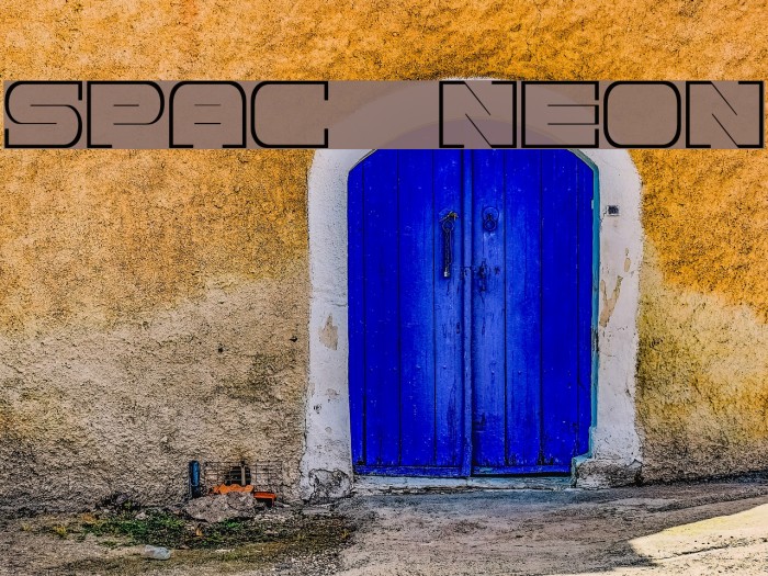Spac3 neon Font examples