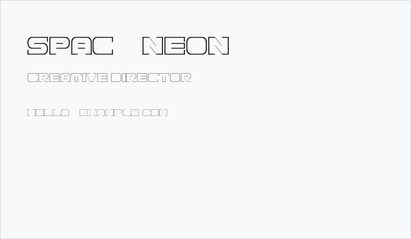 Spac3 neon Business Card