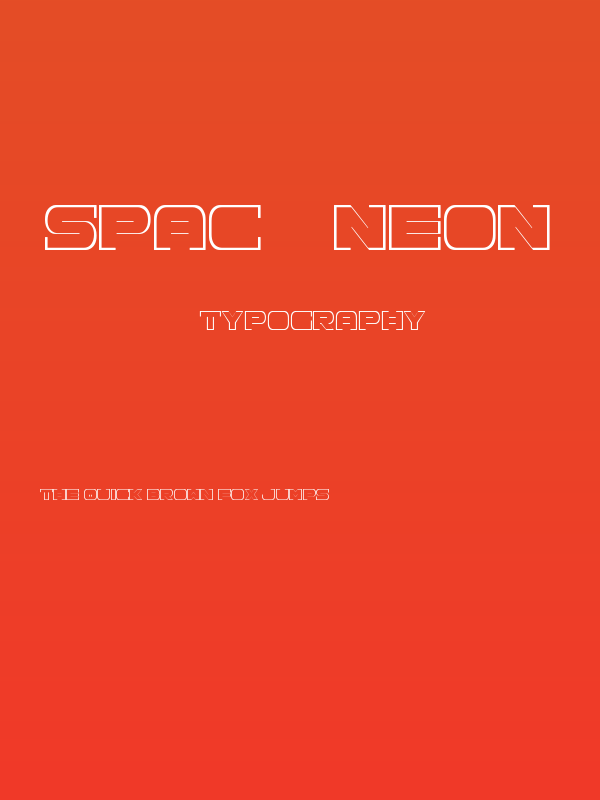 Spac3 neon Poster