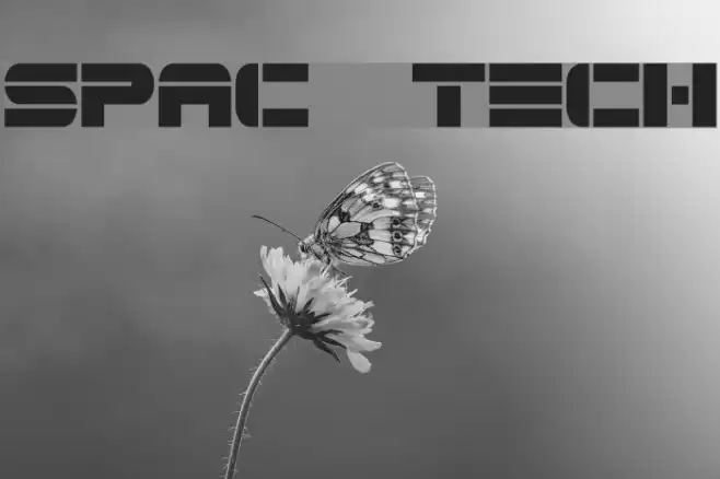 Spac3 tech Font examples