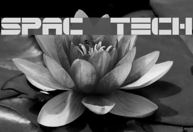 Spac3 tech Font examples