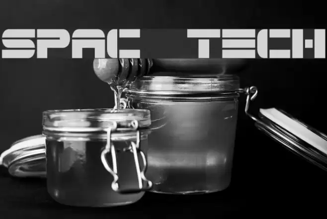 Spac3 tech Font examples