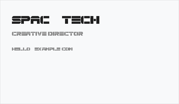 Spac3 tech Business Card