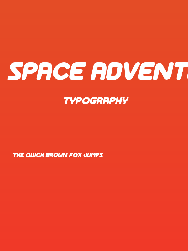 Space Adventure Italic Poster