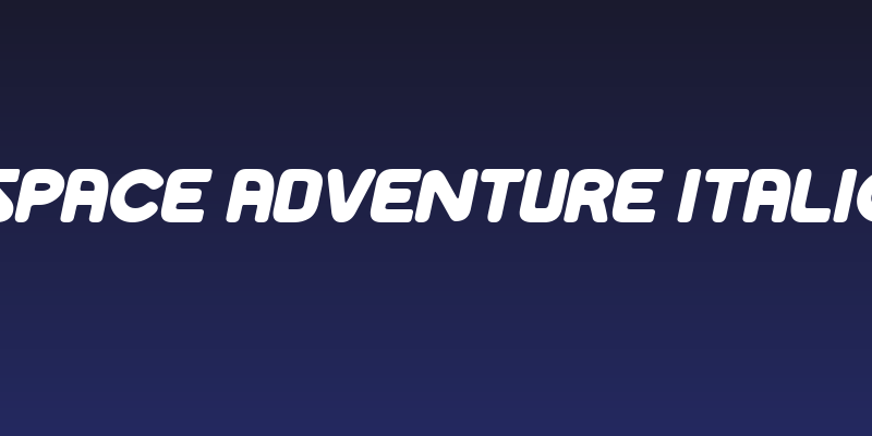 Space Adventure Italic Social Header