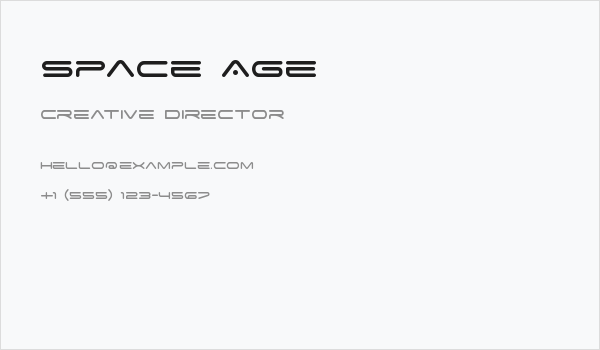 Space Age Business Card