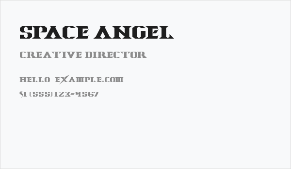 Space Angel Business Card