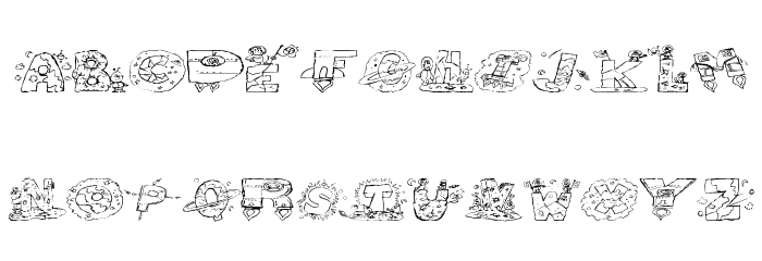 Space Attack Font LOWERCASE