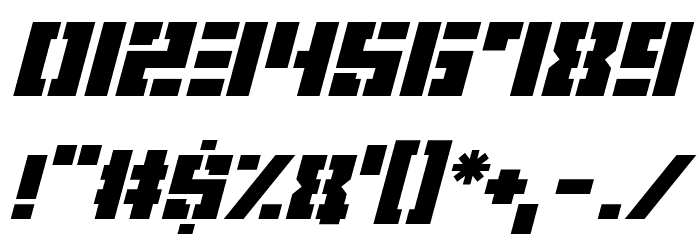 Space Cadets Italic Font OTHER CHARS