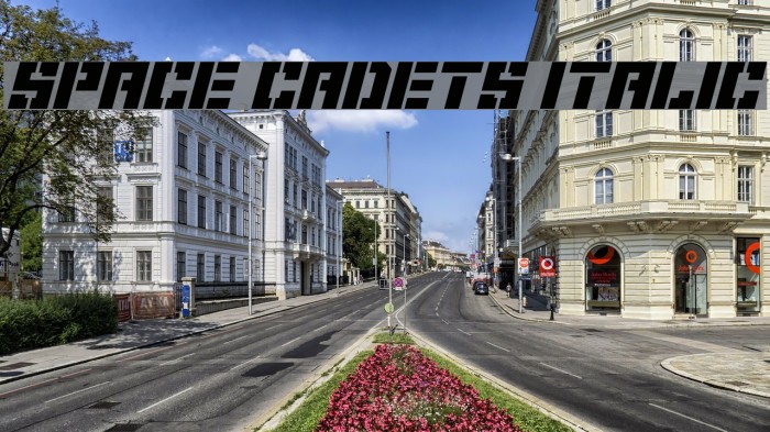 Space Cadets Italic Font examples