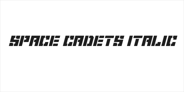 Space Cadets Italic Logo