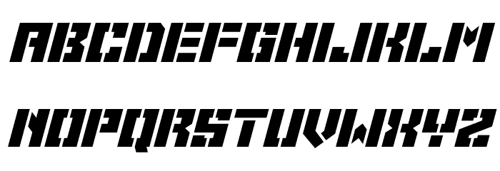 Space Cadets Italic Font LOWERCASE