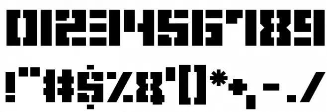 Space Cadets Font OTHER CHARS