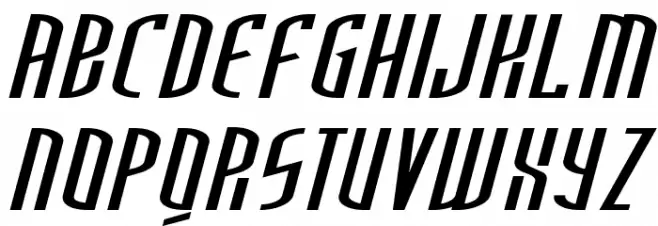 Space Cowboy Italic フォント 大文字