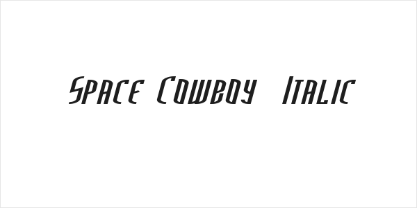 Space Cowboy  Italic Logo