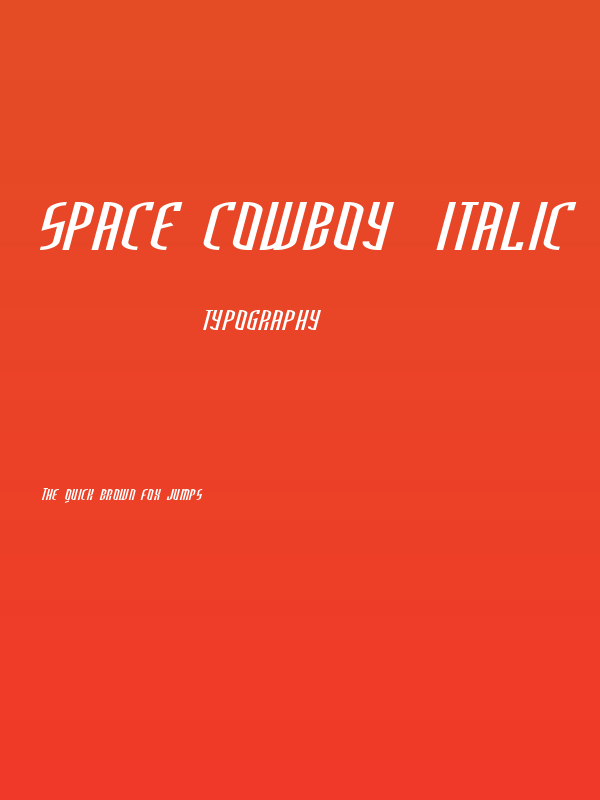 Space Cowboy  Italic Poster