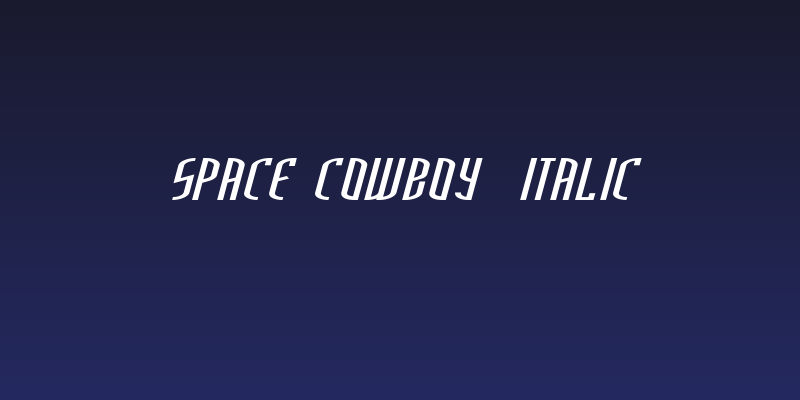 Space Cowboy  Italic Social Header