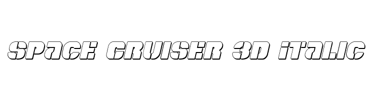 Space Cruiser 3D Italic Font