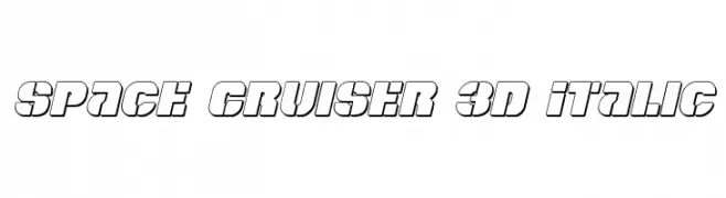 Space Cruiser 3D Italic  नि: शुल्क फ़ॉन्ट्स डाउनलोड