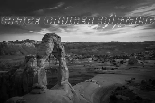 Space Cruiser 3D Italic Font examples