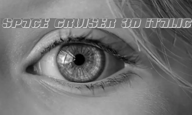 Space Cruiser 3D Italic Font examples