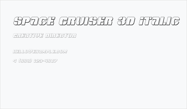Space Cruiser 3D Italic Business Card