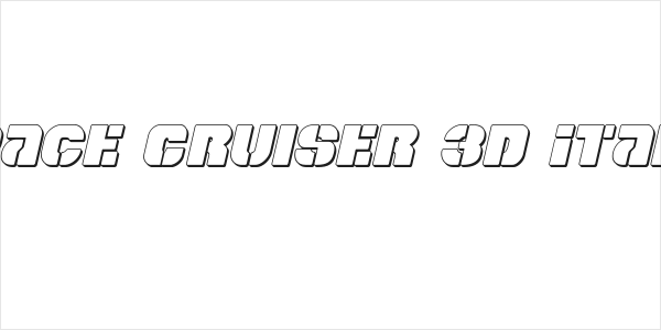 Space Cruiser 3D Italic Logo