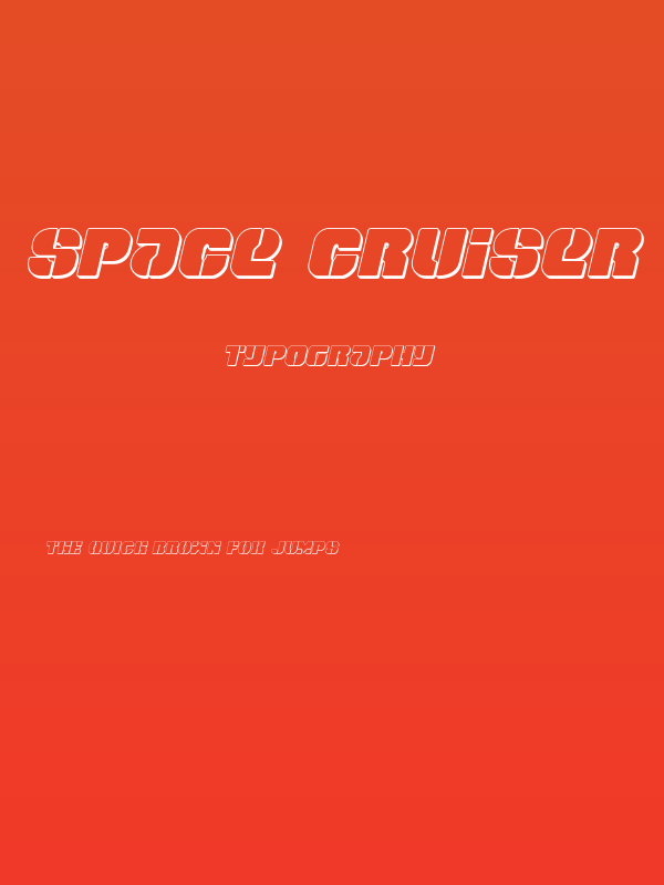 Space Cruiser 3D Italic Poster