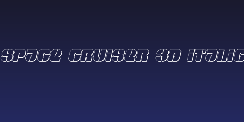 Space Cruiser 3D Italic Social Header