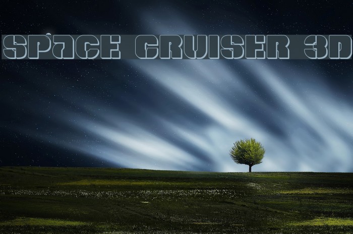 Space Cruiser 3D Font examples