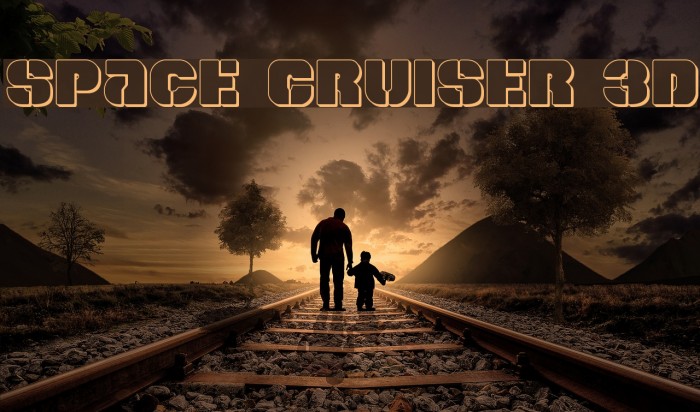 Space Cruiser 3D Font examples